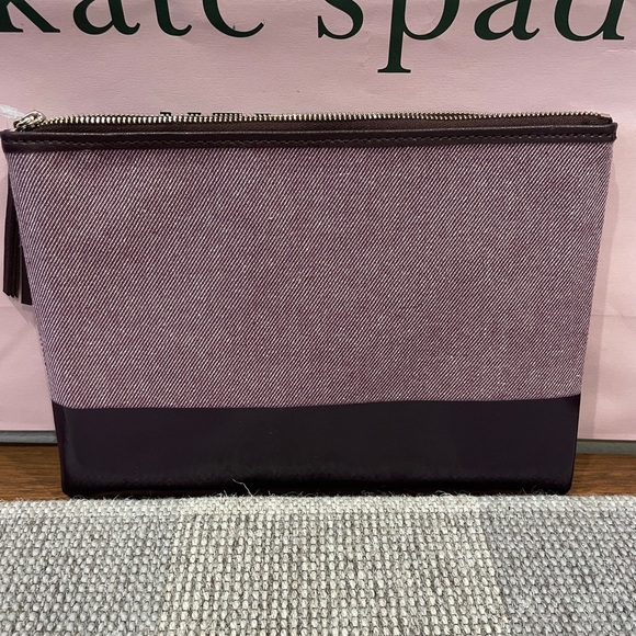 NWT - Kate Spade Large Tassel Pouch in Deep Plum - Picture 2 of 8